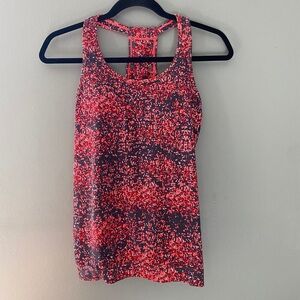 Women’s Pink Speckled Racerback Tank Top - Athletic Chic